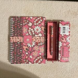 Vera Bradley Blush Pink Mini Notebook/ Pen set NWT